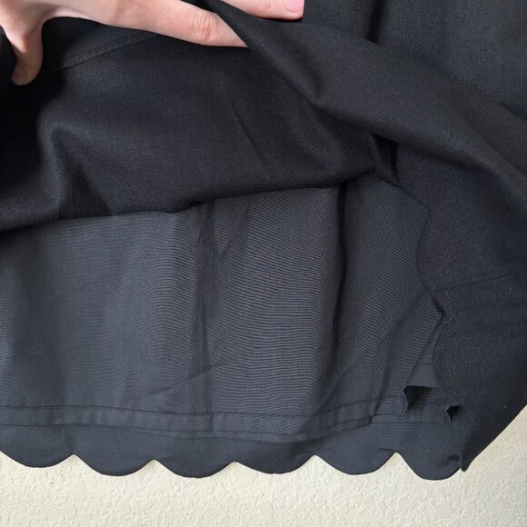 J. Crew Linen Cotton Blend Scalloped Hem Sidewalk Skirt NEW - Picture 6 of 11